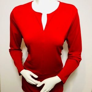 Ralph Lauren Red Fashion Blouse Shirt Sz L